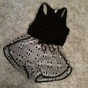 White and black Romper
